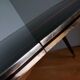 Table basse formica pieds compas fuselés