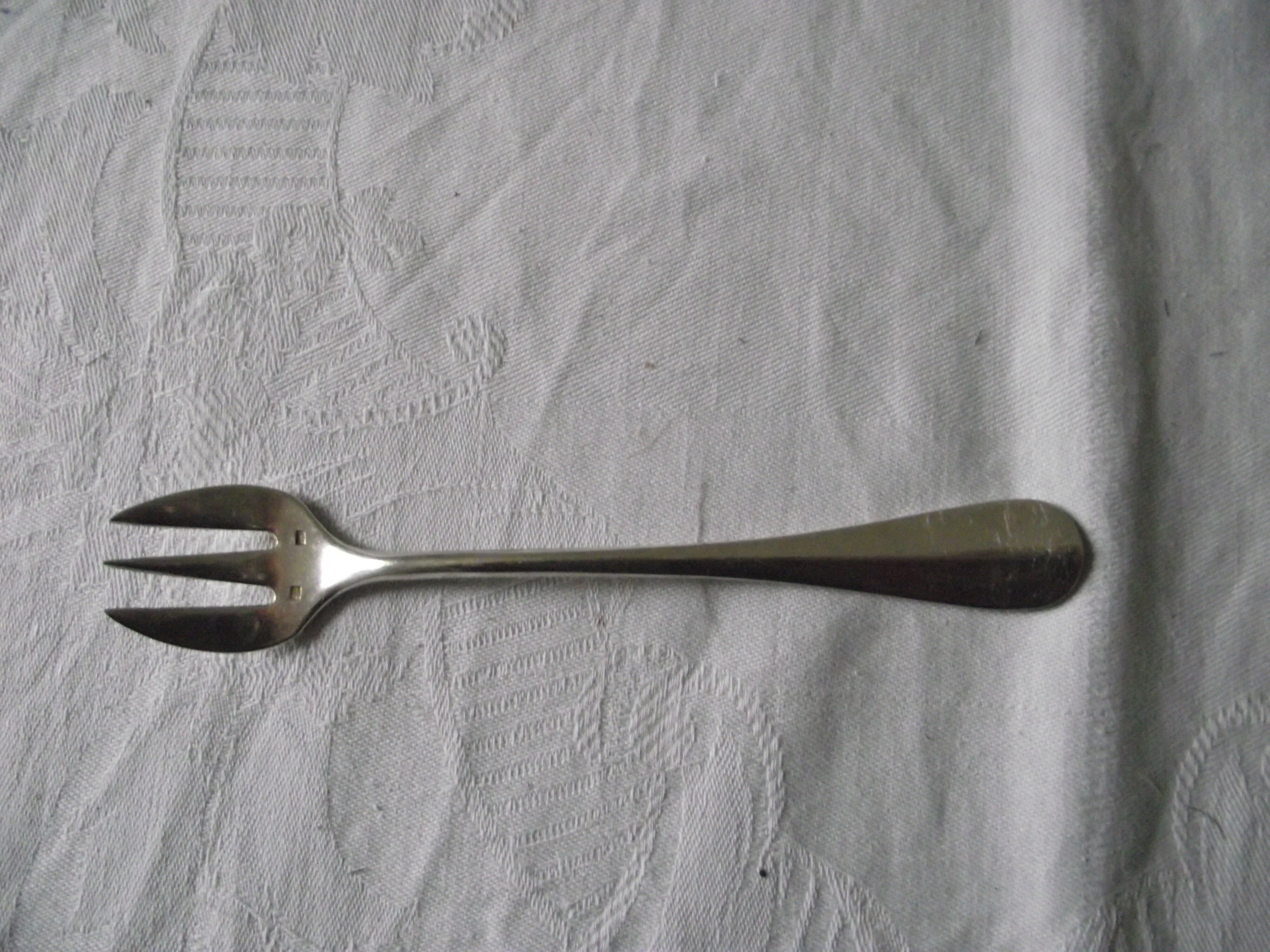 12 oyster forks silver metal Art Nouveau era