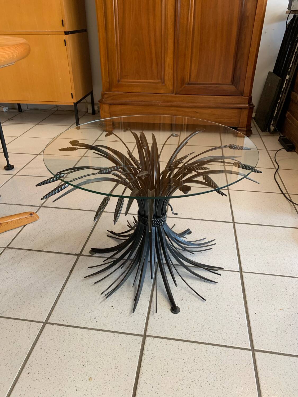 Robert Goosens CocoChanel Cornflower Coffee Table Circa 1970