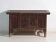 Chinese low altar cabinet with two doors and dark patina – China, around 1900