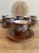 Vintage coffee service in brown stoneware from the 1970s.