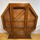 Art Deco Vintage Brocante Walnut Hexagonal Display Cabinet – 1920–1930