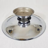 Cut with chrome brass fruit Art Deco Modernist Bauhaus