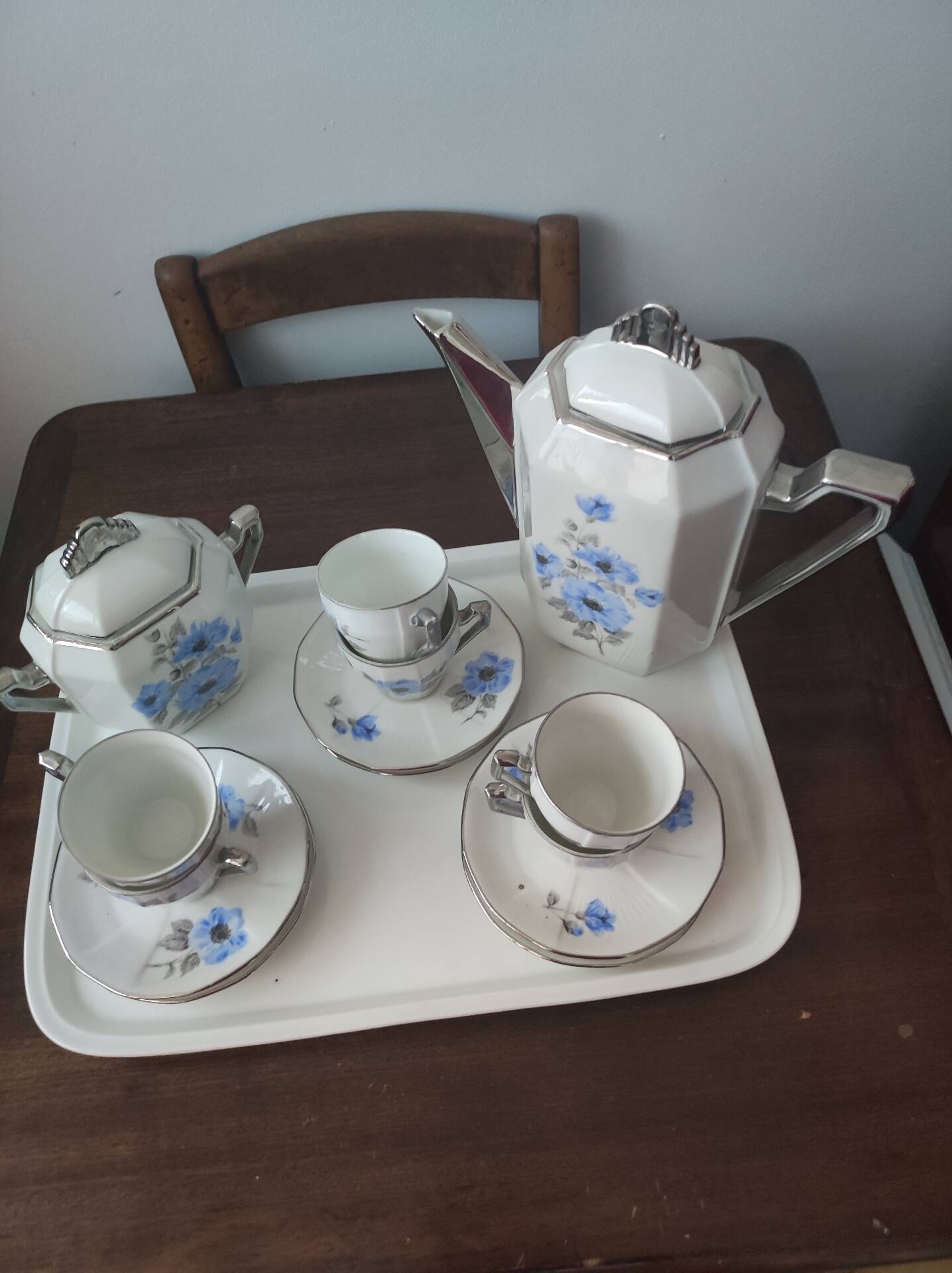 Limoges porcelain coffee service (Limousin porcelain P.L)
