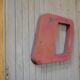 Letter to sign vintage metal "O".