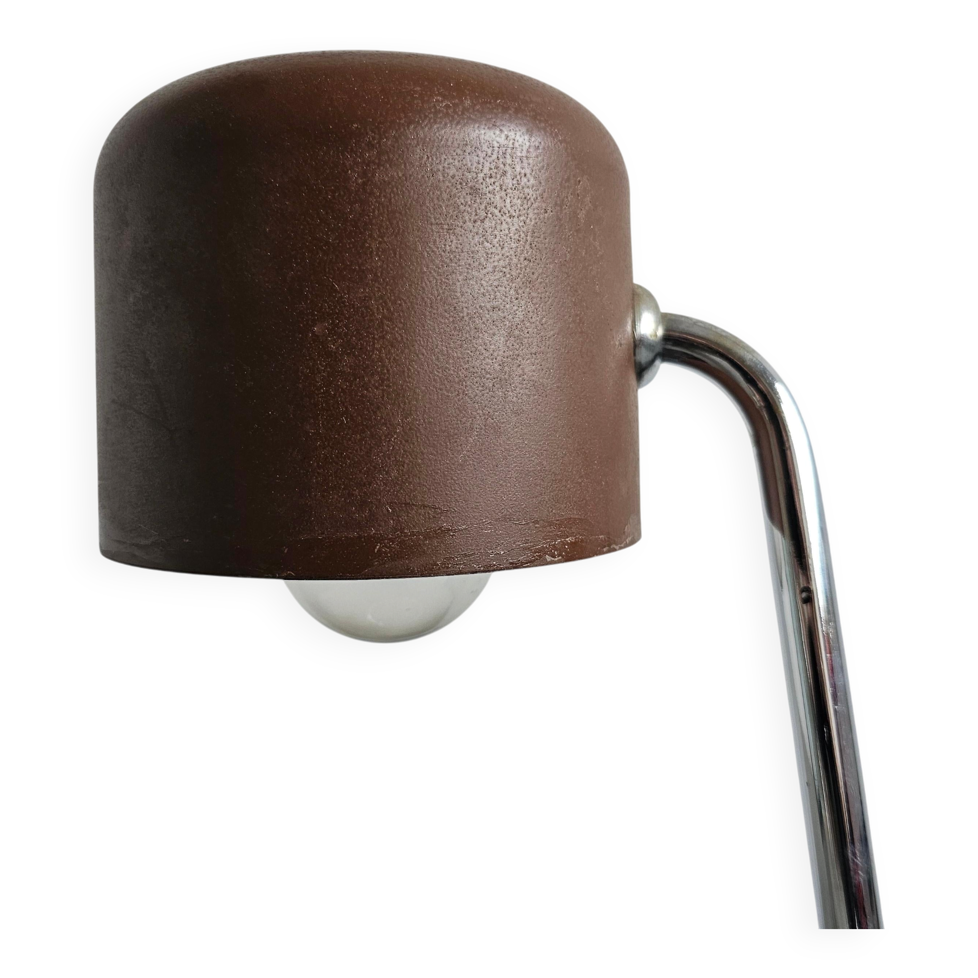 Lampe de bureau Bauhaus avec support infini et abat-jour métallique, années 1970