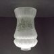 French Vintage Victorian Style White Opaque Patterned Glass Shade 0142