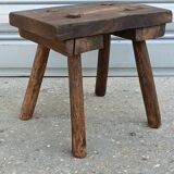 Solid oak milking stool