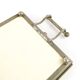 Art Nouveau tray, silver-plated brass, white porcelain, Austria, early 20th century