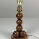 Dutch Handcrafted Commemorative Wooden Sphere Ball Table Lamp, 1976