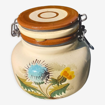 Decorated faience jar