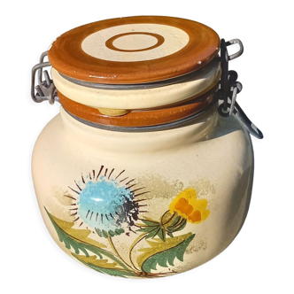 Decorated faience jar