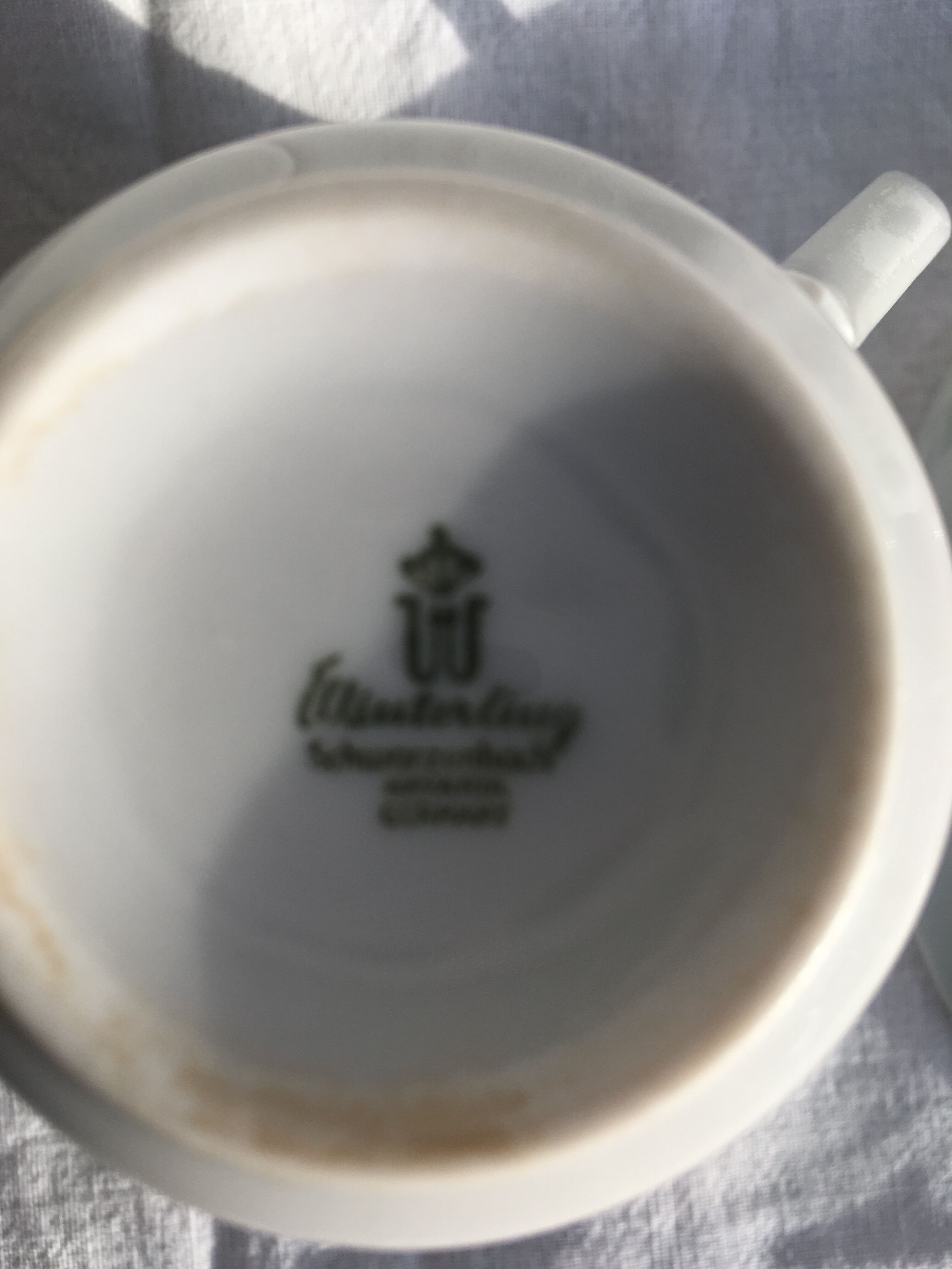 Porcelain cup and saucer winterling schwarzenbach bavaria