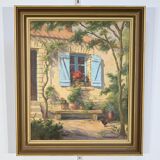 Tableau « Maison Fleurie à la Blanche », signé F.Sichet – 2ème partie XXe