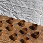 Mini tasse, coupelle ou coquetier en teck H5 D5
