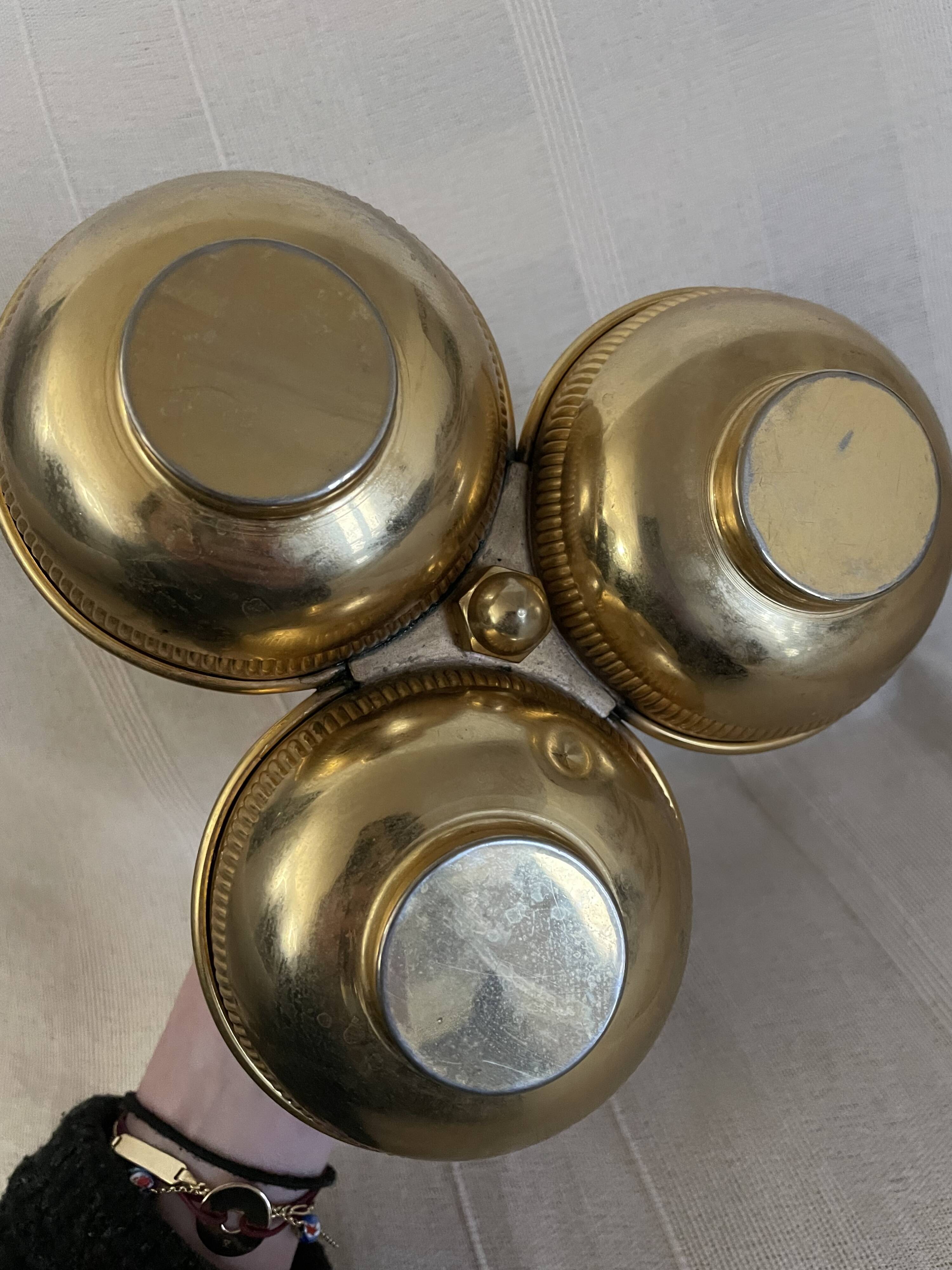 Vintage brass gold aperitif server