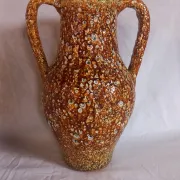 Vintage ceramic amphora vase "Fat Lava" - Honey glazes - 1960s