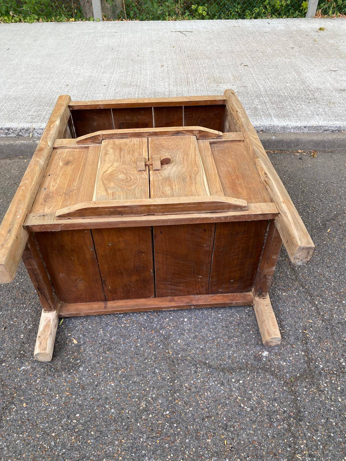 Small solid elm wardrobe - Shandong China around 1900