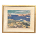 Original Swedish Oil on Panel - "Water Landscape" by Leo Janis - Signed - Vintage and Framed - 59 × 49 cm (23.2" × 19.2")