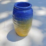 Glazed earthenware vase