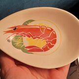 6 vintage aperitif cups shrimp décor