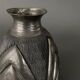 René Delavan Art Deco pewter vase hammered brassware