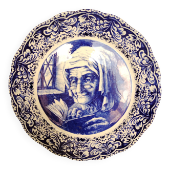 Old plate rare piece Delft Boch La Louvière