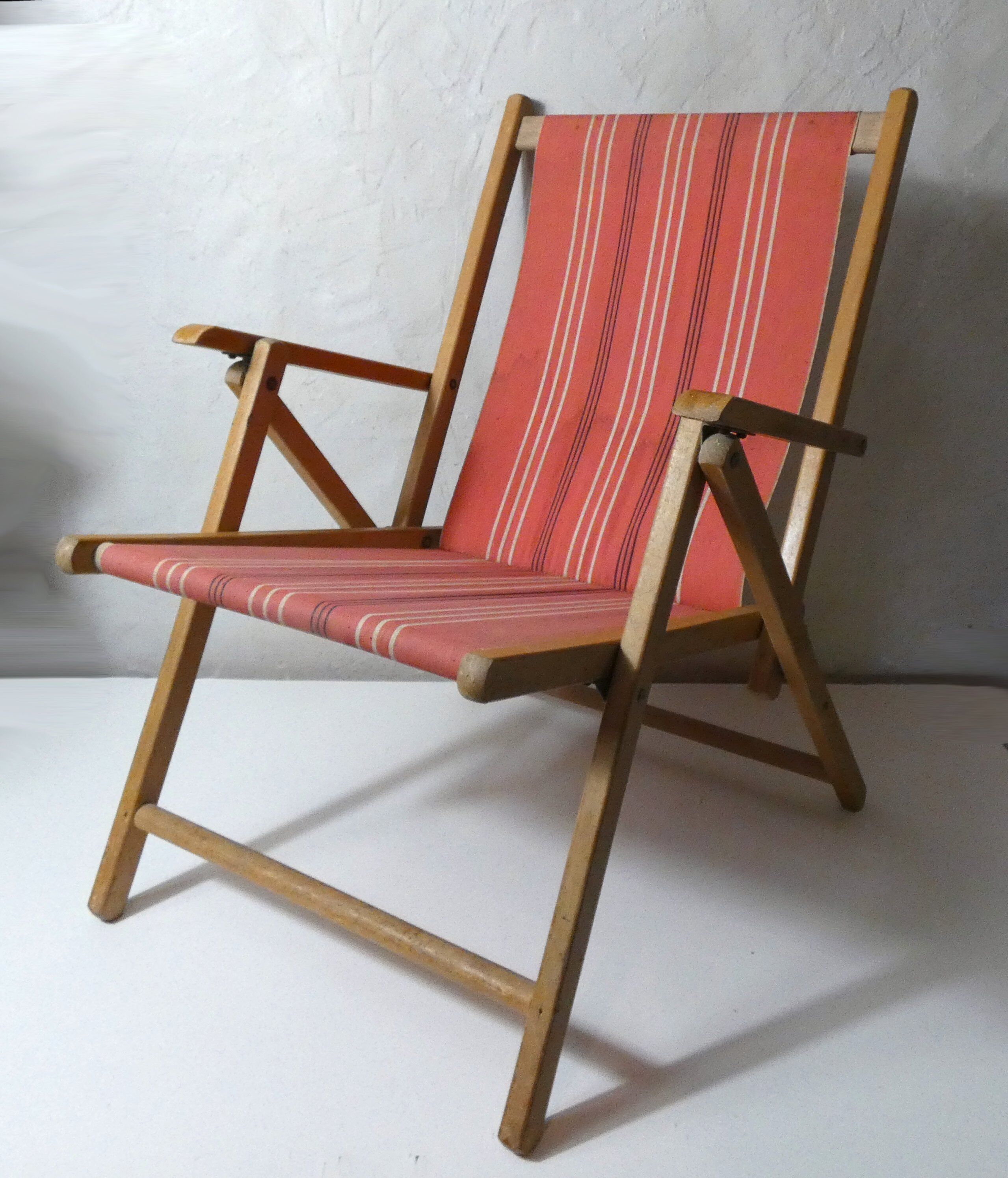 Fauteuil pliant années 50 style transat chilienne
