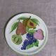 Decorative hanging plate, fruit model, in glazed ceramic