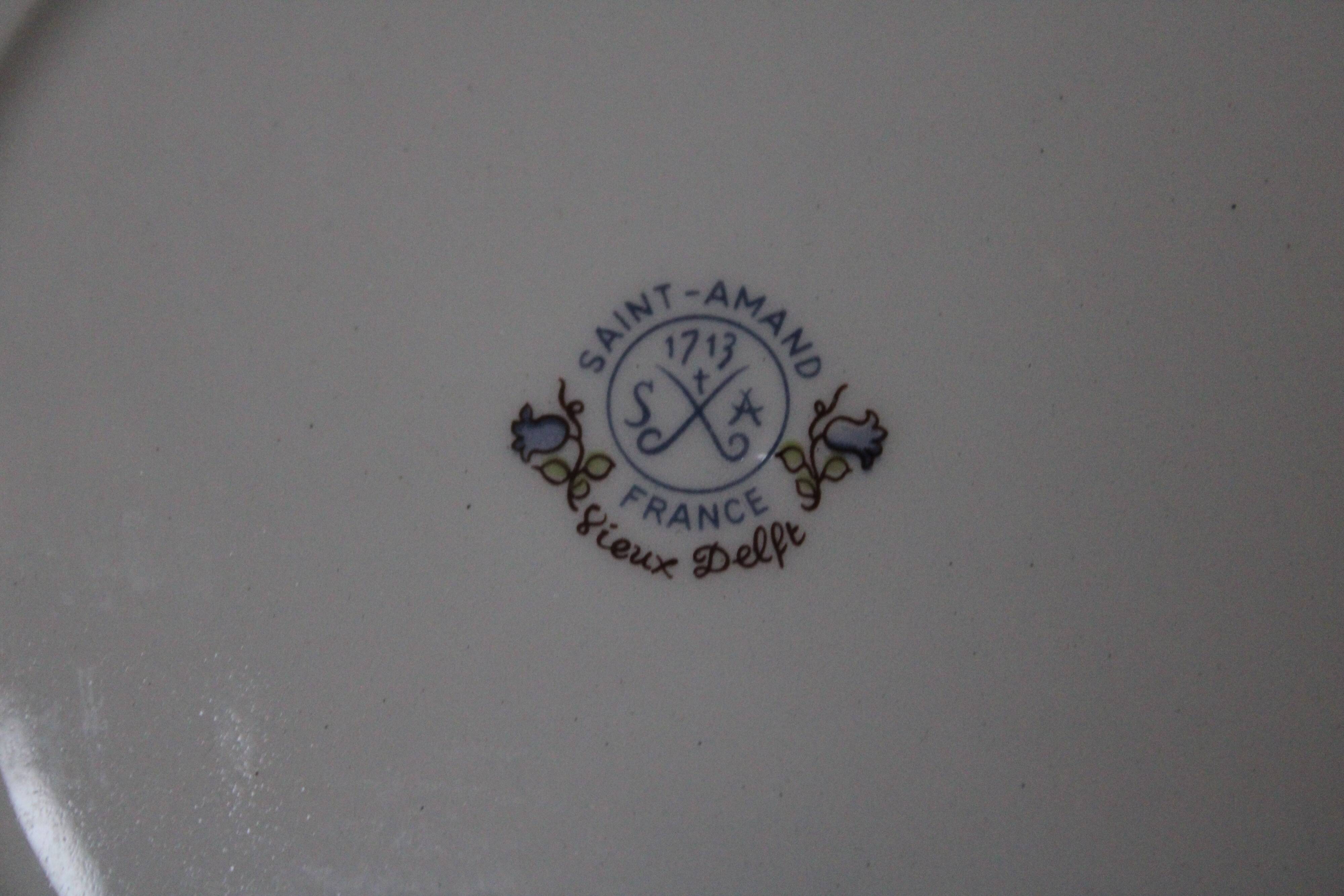 6 Plates Saint-Amand Vieux Delft