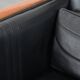 Fauteuil Art Déco en cuir noir et bois