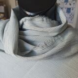 Blue vintage striped fabric