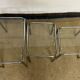 Vintage glass and chrome metal nesting tables