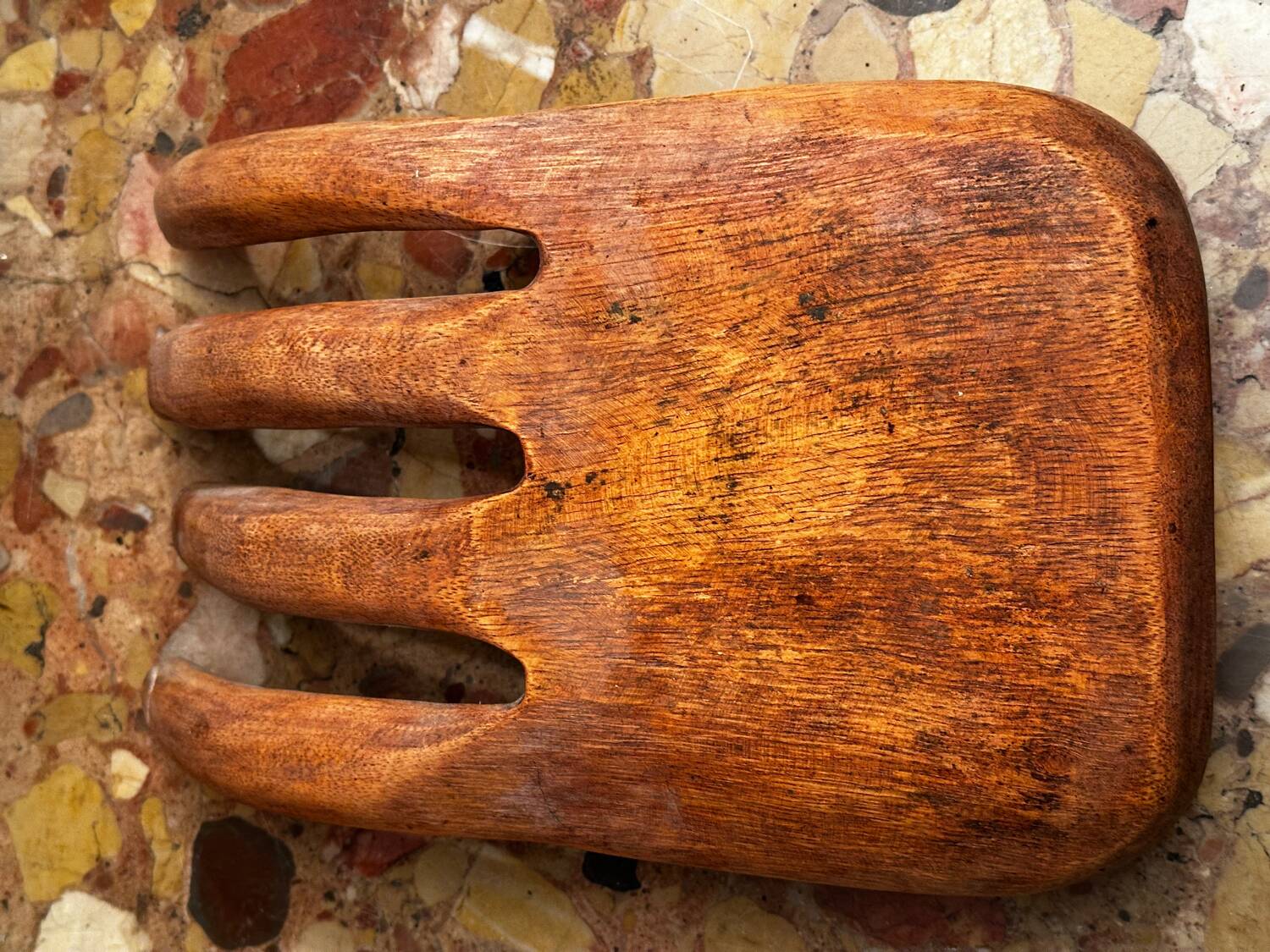 Large Carved Wooden Hand - 1950s
