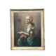 Portrait d'une fille. Huile sur toile.