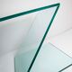 Z-shaped tempered glass side table