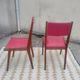 Set 7 chaises et 2 fauteuils bridge vintage chêne+simili