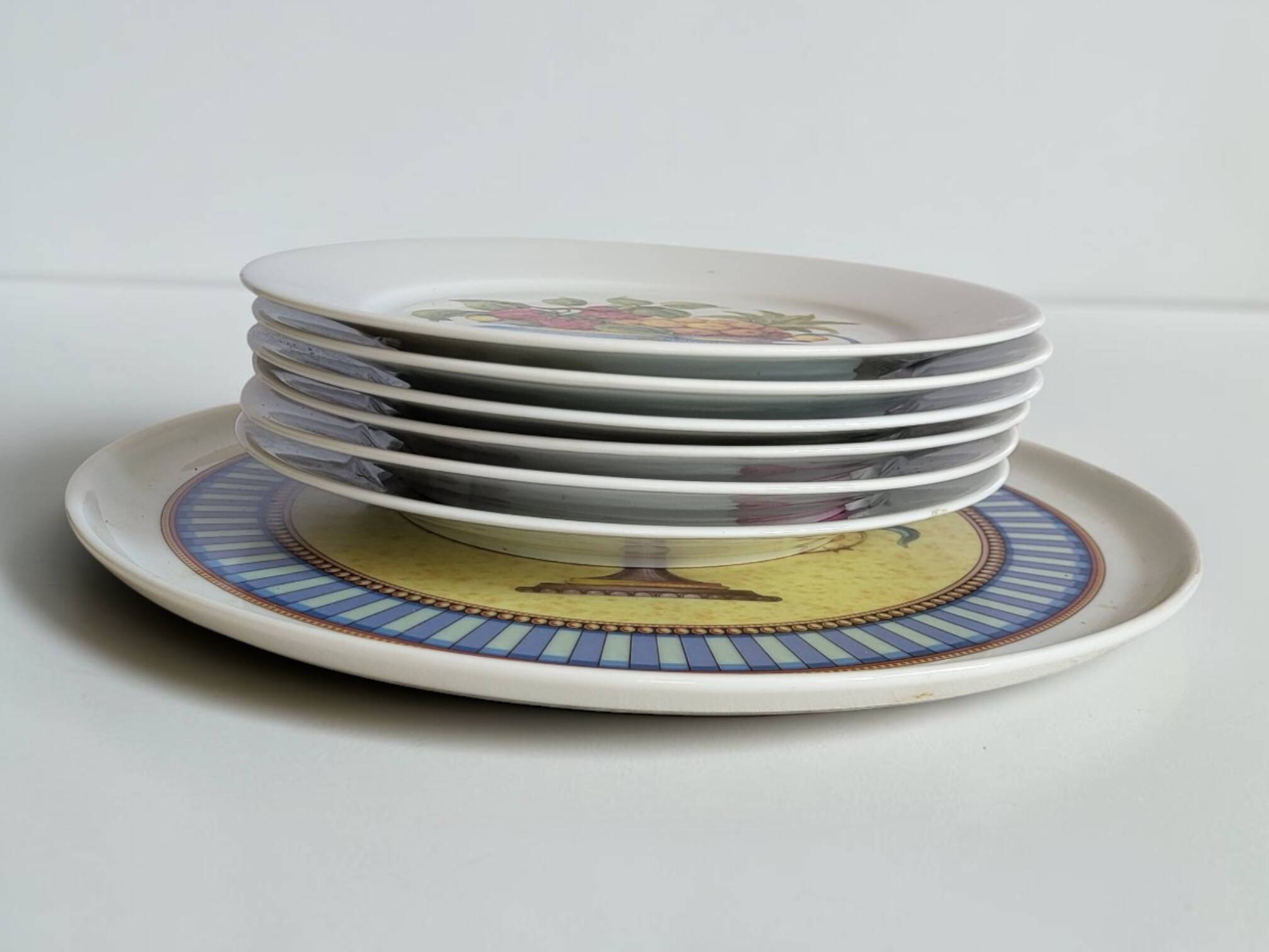 Pie service, dish & plates, Limoges