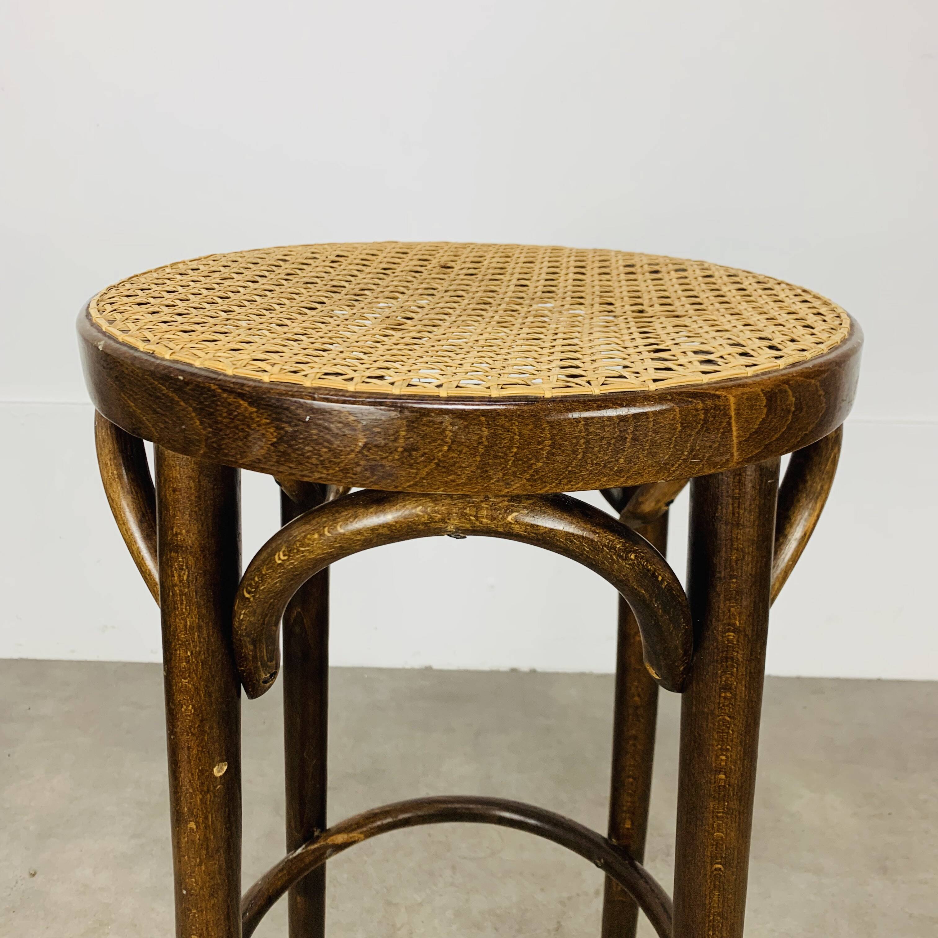 Canework and bentwood bistro bar stool
