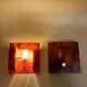 1970s resin wall lamps