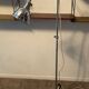 Medical or workshop floor lamp from the 1950s-60s in chrome metal.