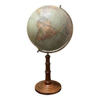German antique table globe by Paul Räth & Dr A Krause, Leipzig 1920s