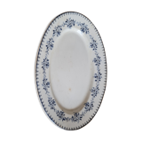 Oval serving dish in iron earth