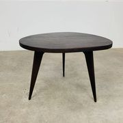 Tripod plant stand with compass feet, wood, 1950s