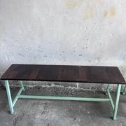 Vintage industrial benches and stools, set of 9, 1950s–1960s