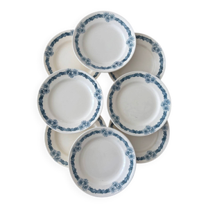 Lot de 8 assiettes plates