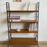Vintage shelf in wood and wrought iron