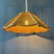 Rattan suspension - bohemian light fixture - vintage bamboo lamp