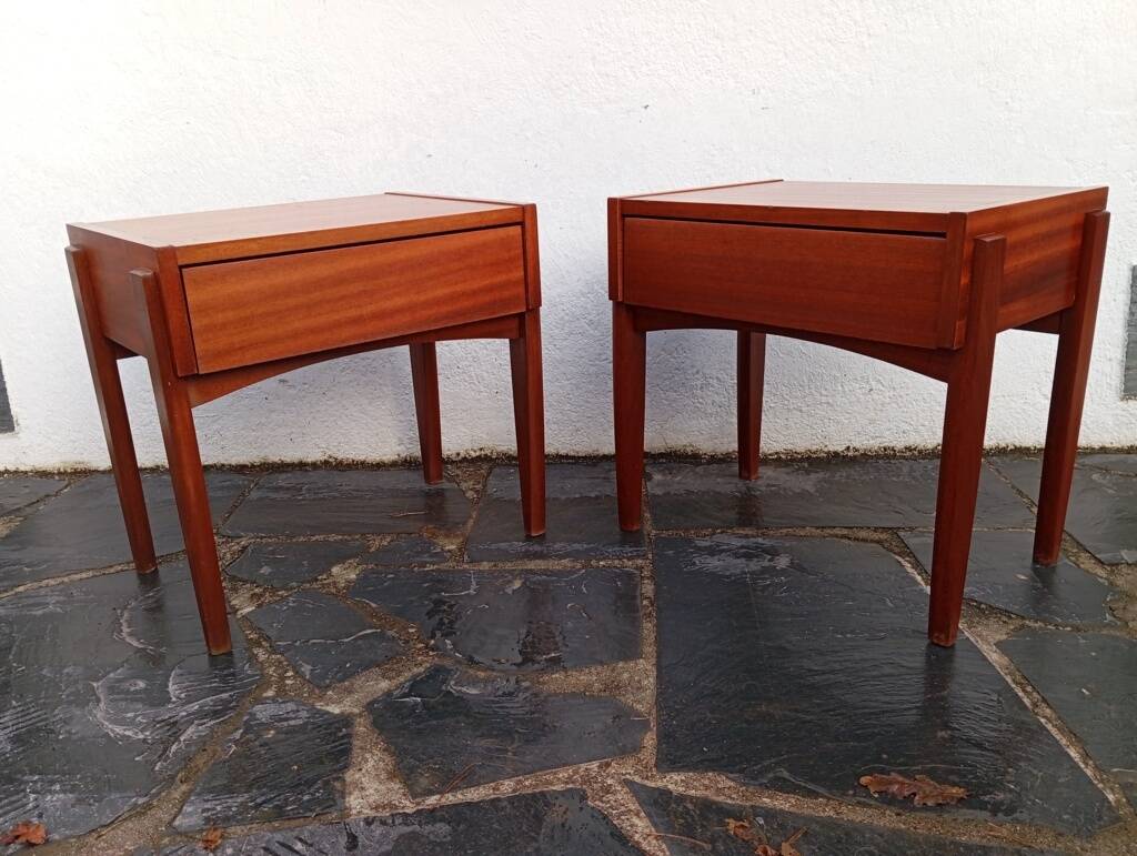 Pair of Scandinavian teak bedside tables