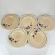 Set of 5 flat plates Sarreguemines floral pattern, 1920-40